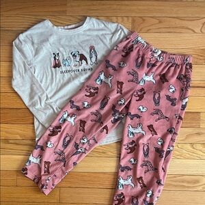 Wonder Nation Kids Pajama Set - Pink and Cream